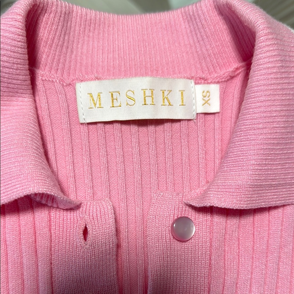 Meshki Cece Pink Ribbed Set Size XS - Picture 6 of 8
